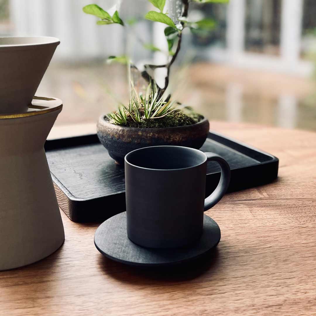 南景製陶園マグカップ黒練
